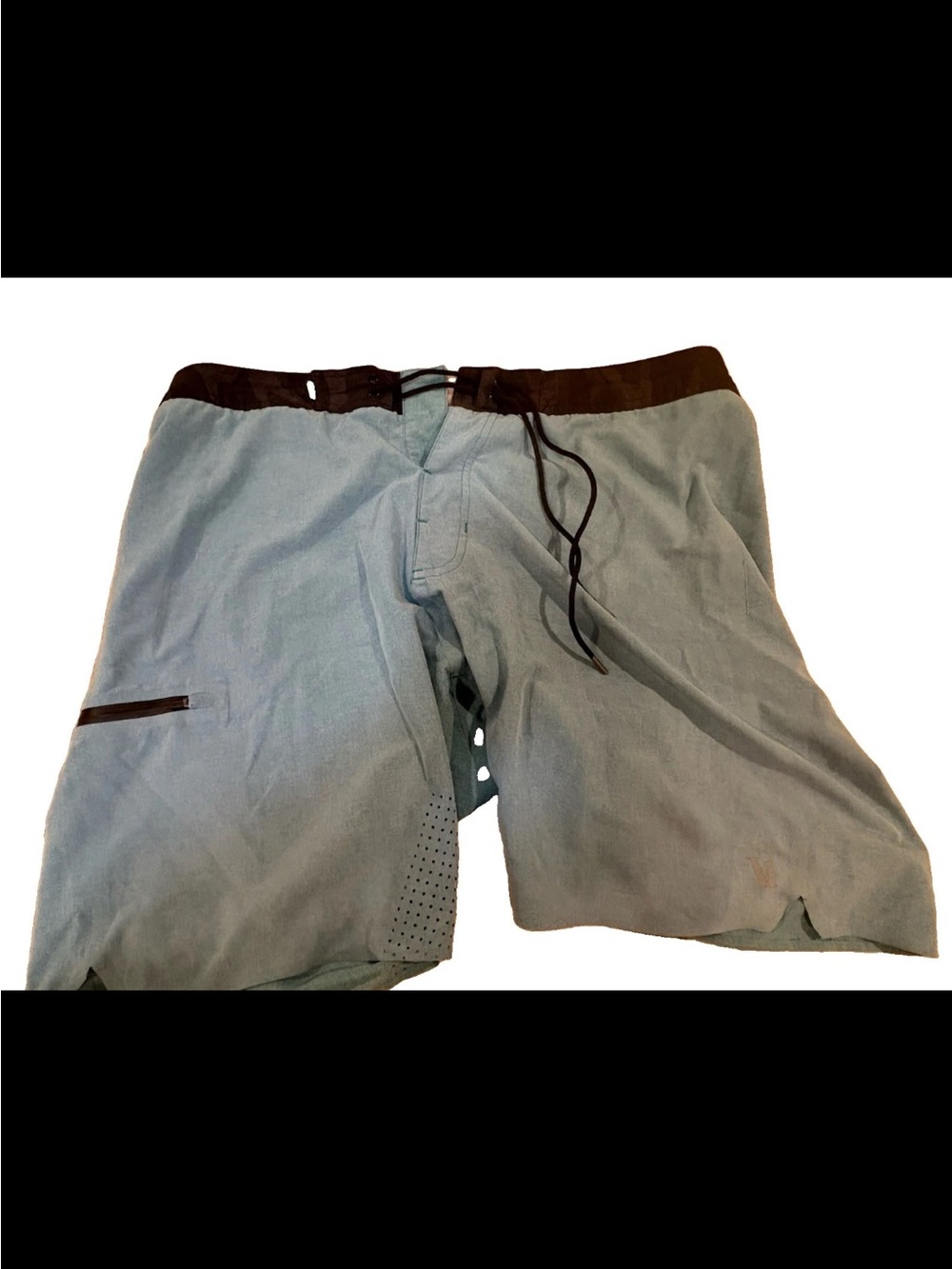 Vuori Sonic Seamless Boardshort Sz 33 Green/Teal Swim Trunks V317